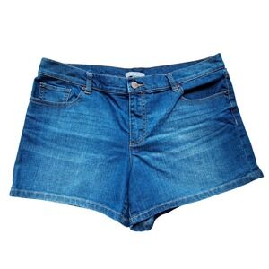 New York & Company Women's Blue Denim Jean Shorts Size 14